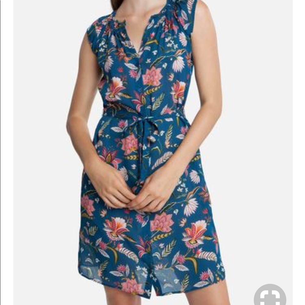 NEW • Tucker • Flutter Sleeves Midi Dress Silk